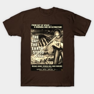 The Day The Earth Stood Still Sepia T-Shirt